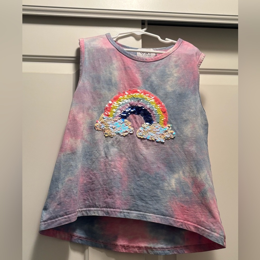 Lola + the boys rainbow tank top, size 14